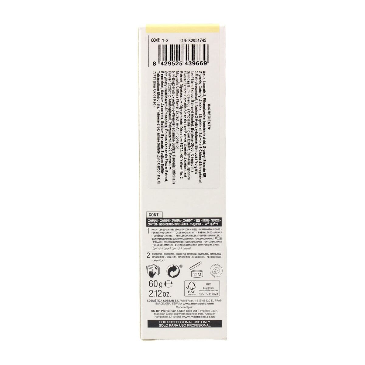 Permanent Dye Montibello D10 10 product packaging