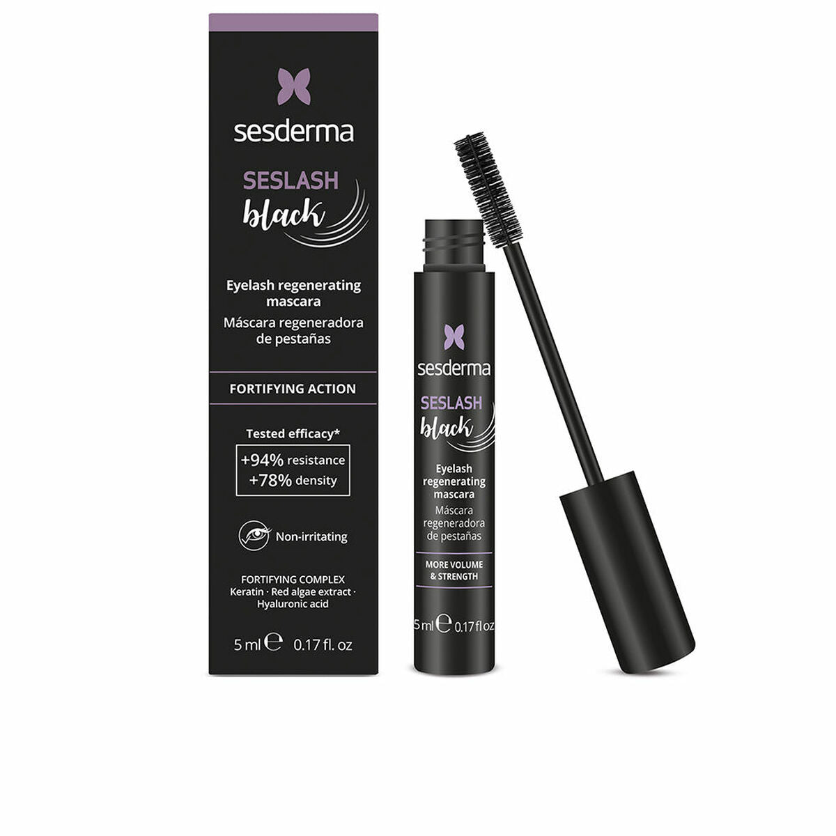 Mascara Sesderma Seslash Black Black black 5 ml makeup packaging