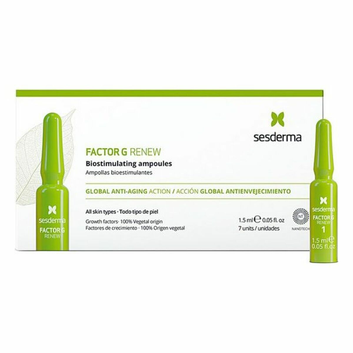 Ampoules FACTOR G RENEW Sesderma (7 pcs) product packaging