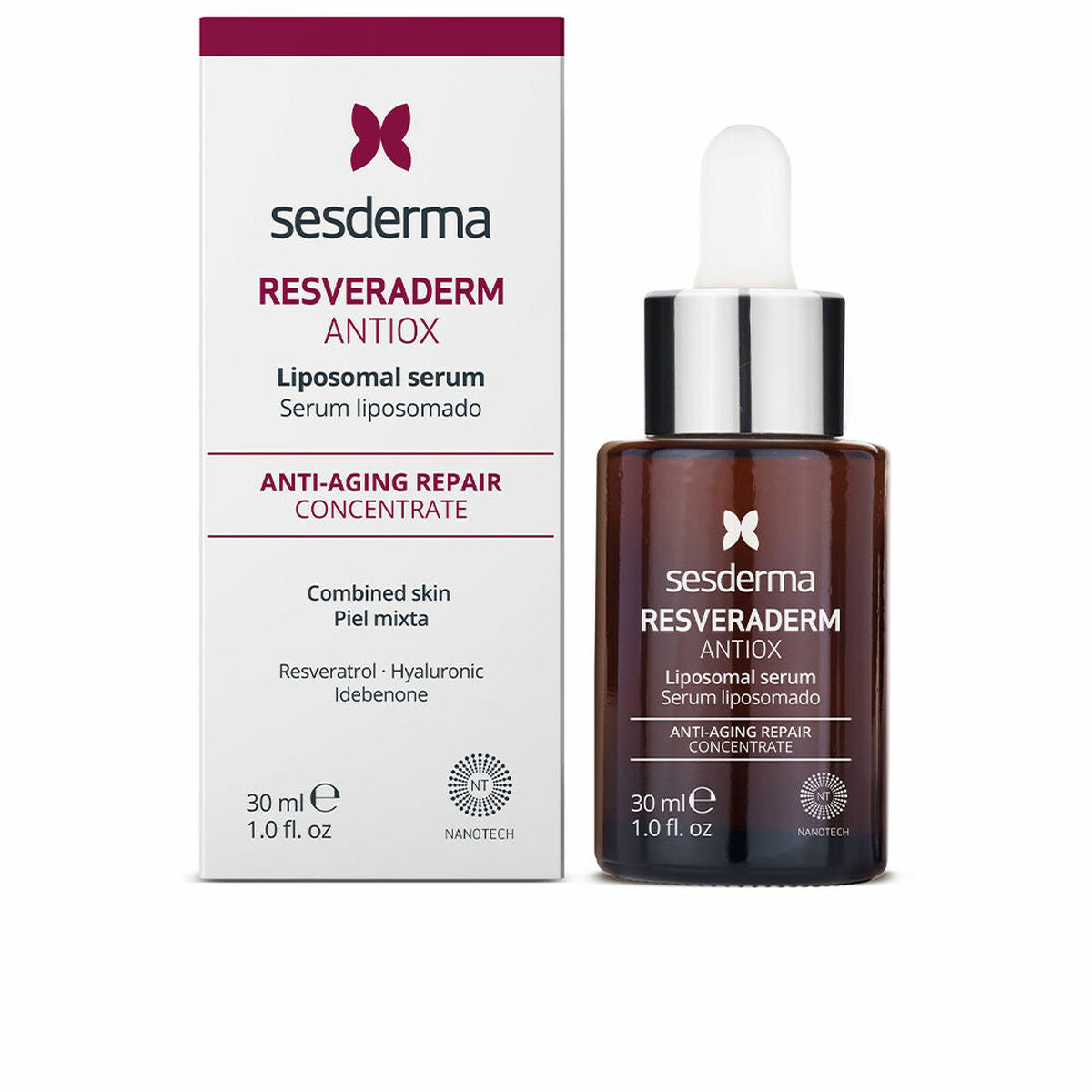 Antioxidant Serum Sesderma Resveraderm 30 ml for Women serum bottle