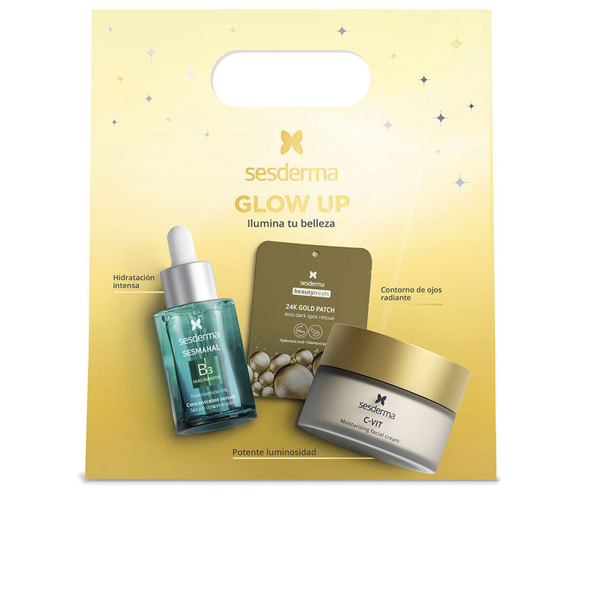 Cosmetic Set Sesderma Glow Up 3 Pieces product packaging