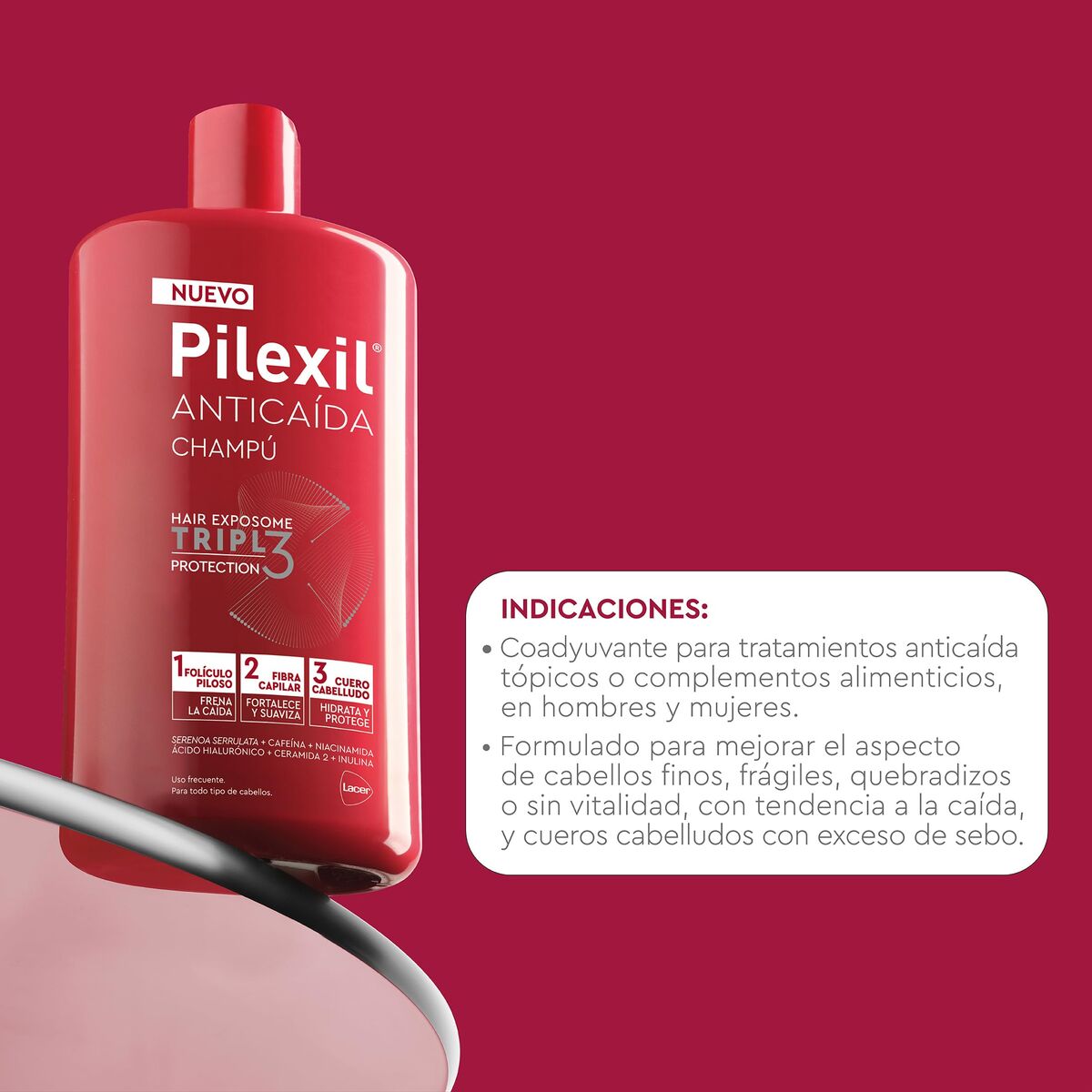 Shampoo Pilexil CHAMPÚ 450 ml shampoo bottle