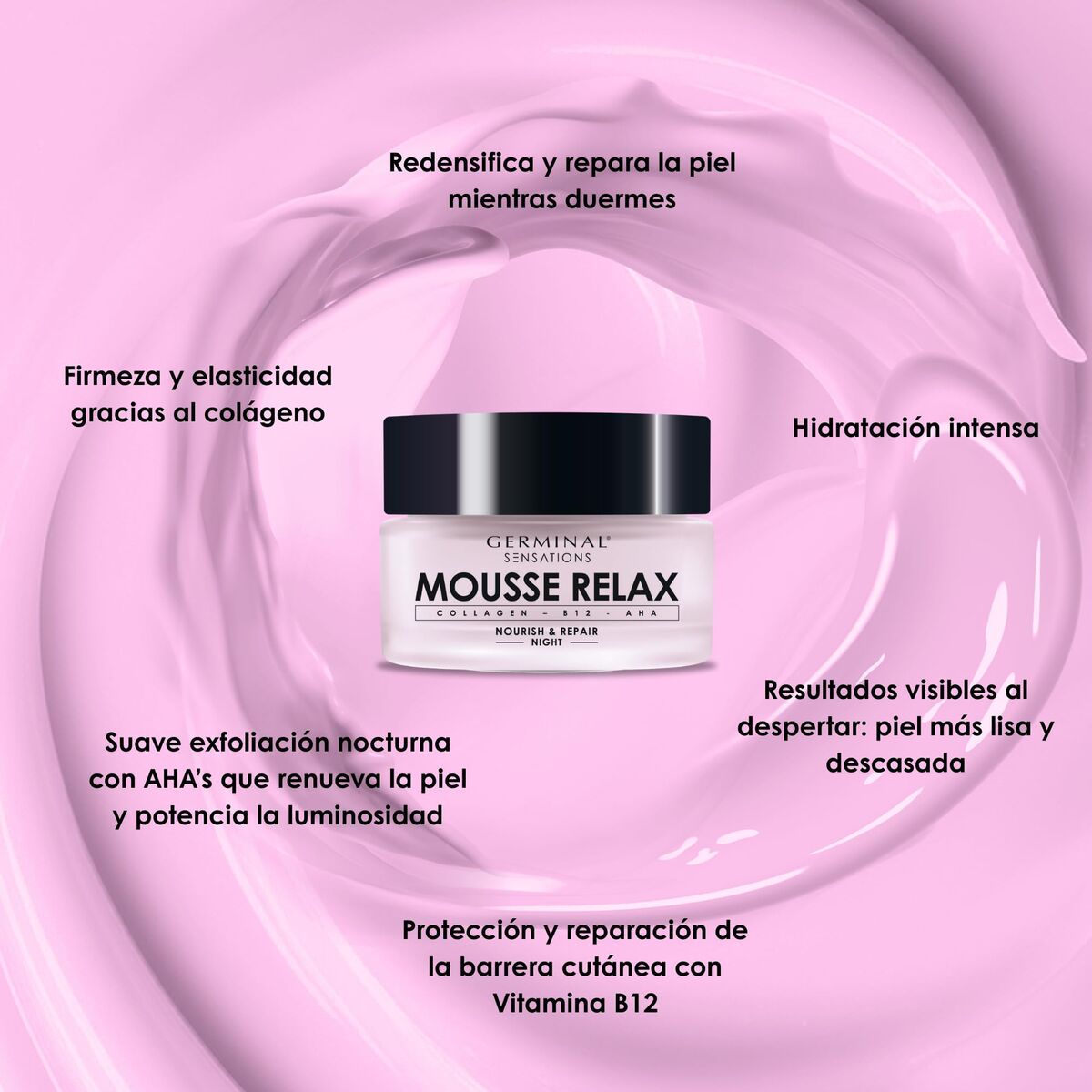 Facial Cream Germinal SENSATIONS MOUSSE RELAX 50 ml for Women skincare packaging