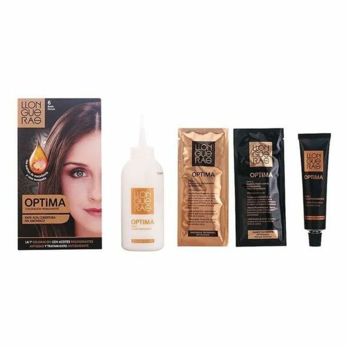 Dye No Ammonia Llongueras Optima Nº 6-Deep Blond (1 Unit) product packaging