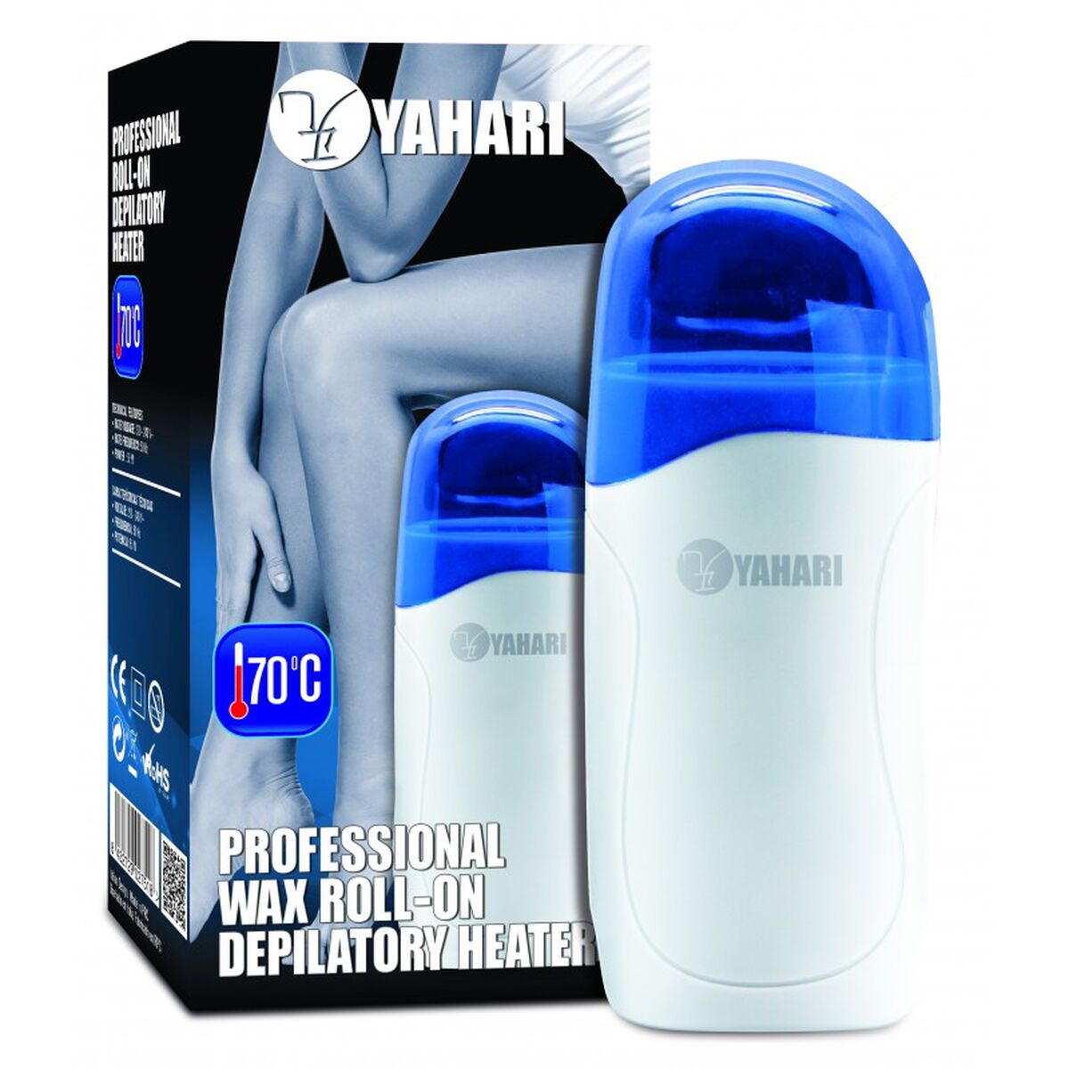 Wax Heater for Hair Removal Postquam Professional White hair wax packaging