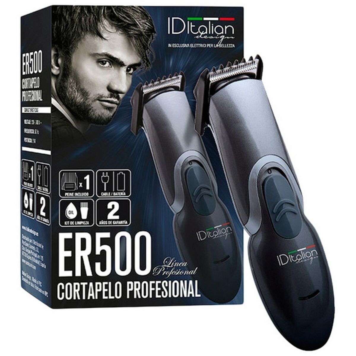Hair Clippers ER 500 Id Italian Black product packaging