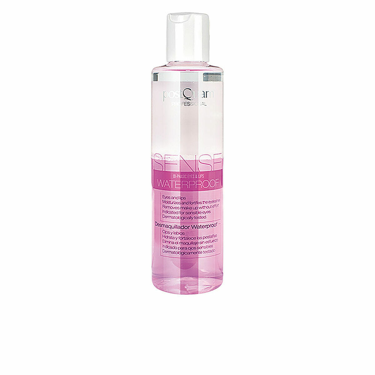 Facial Biphasic Makeup Remover Postquam PQESENS01 200 ml product packaging
