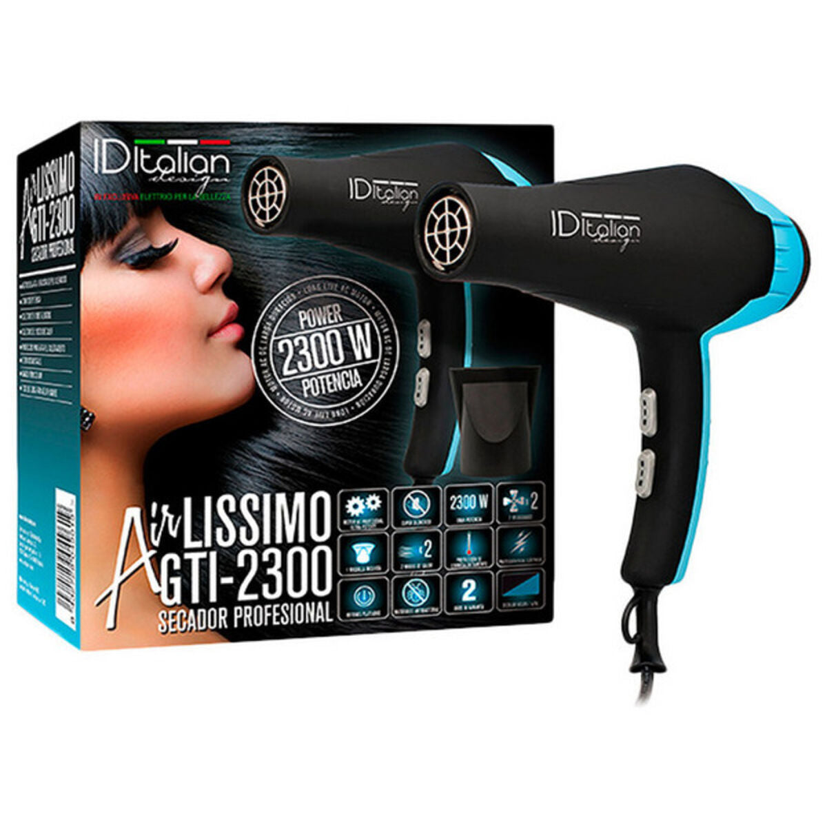 Hairdryer Airlissimo GTI 2300 Id Italian (1 Unit) product packaging