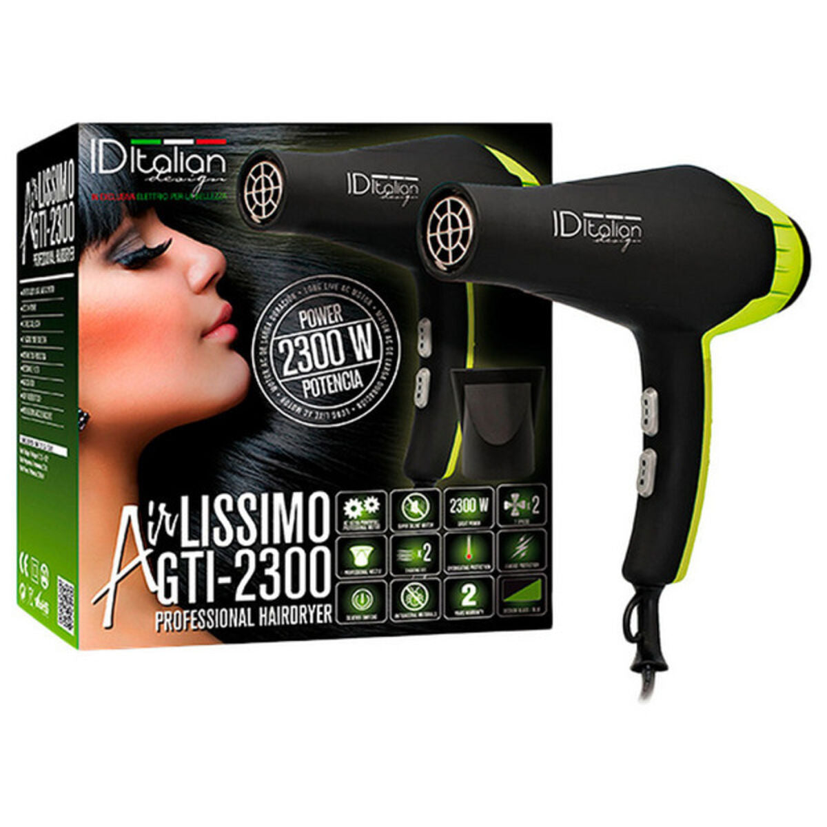 Hairdryer Airlissimo GTI 2300 Id Italian (1 Unit) product packaging