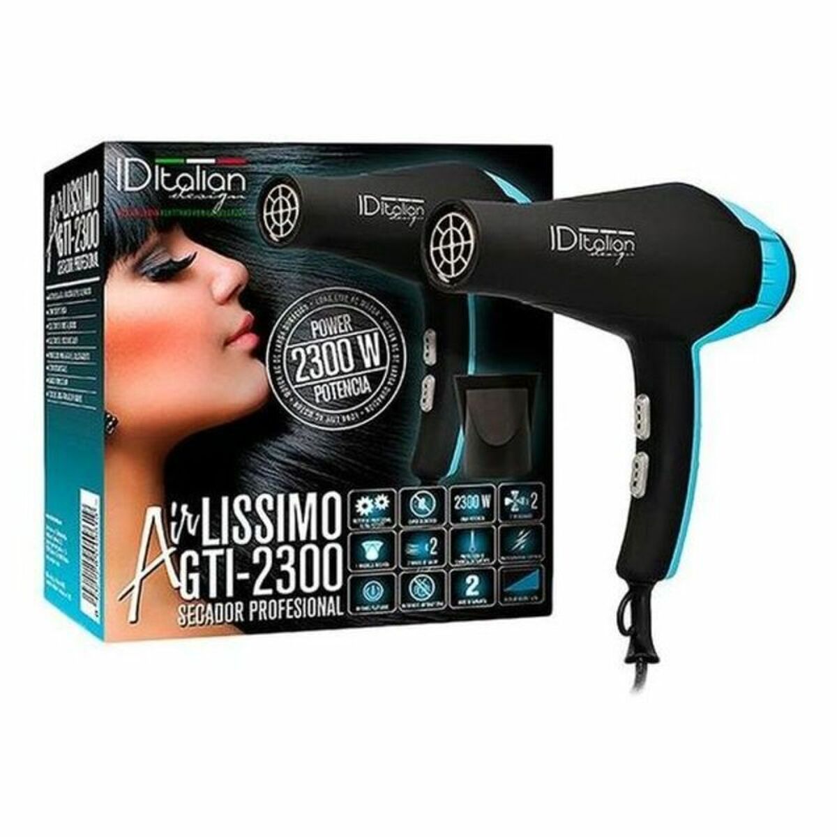 Hairdryer Id Italian Airlissimo Gti Pink product packaging