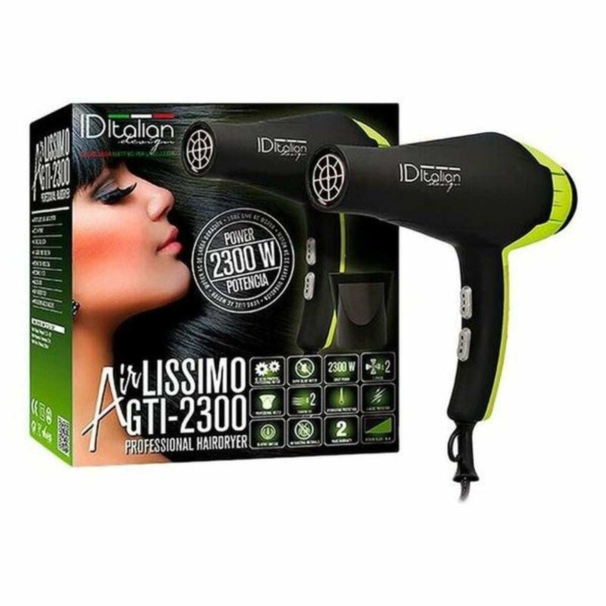 Hairdryer Id Italian Airlissimo Gti Pink product packaging