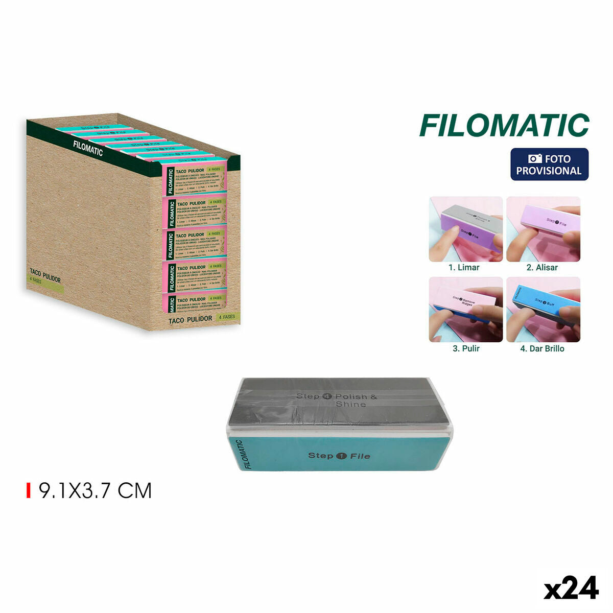 Nail file Filomatic Multifunction (24 Units) product packaging