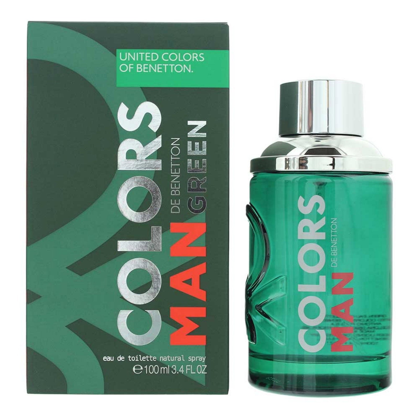Benetton, Colors Man Green, Eau De Toilette, For Men, 100 ml