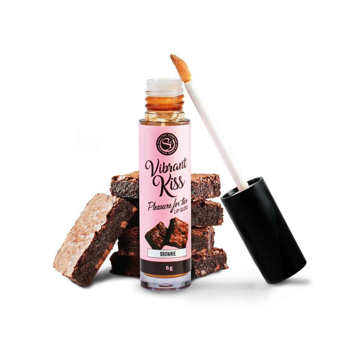 Lip-gloss Secret Play Brown product packaging