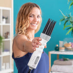 3-in-1 Drying, Styling and Curling Hairbrush Dryple InnovaGoods 550 W product packaging