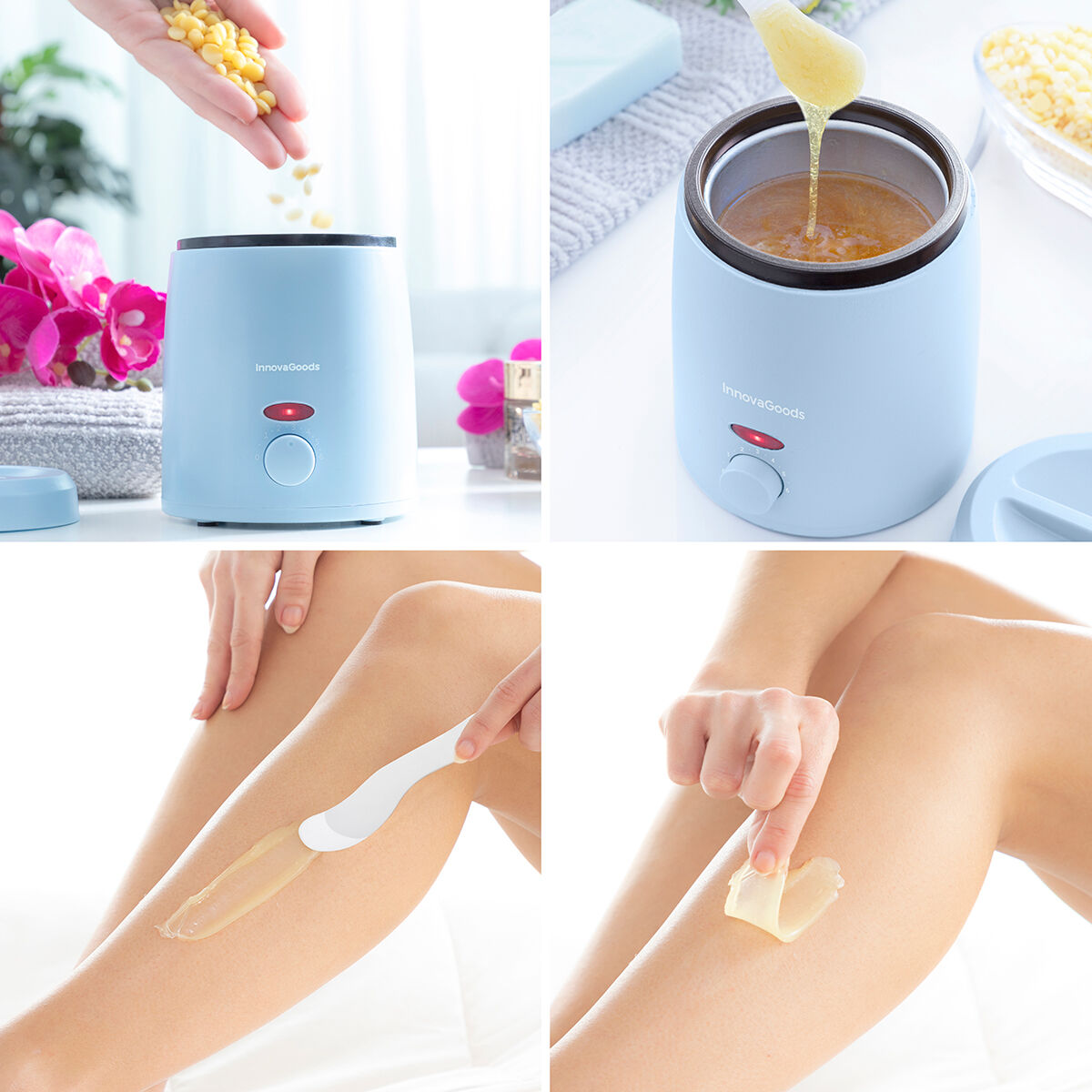 Wax Heater for Hair Removal Warmex InnovaGoods hair wax packaging