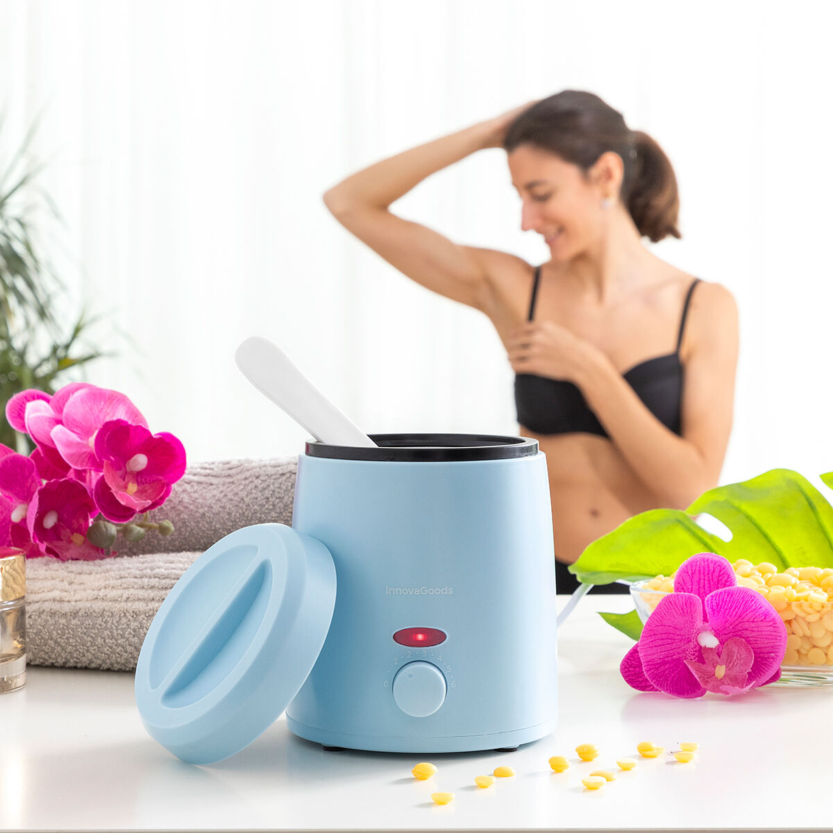 Wax Heater for Hair Removal Warmex InnovaGoods hair wax packaging