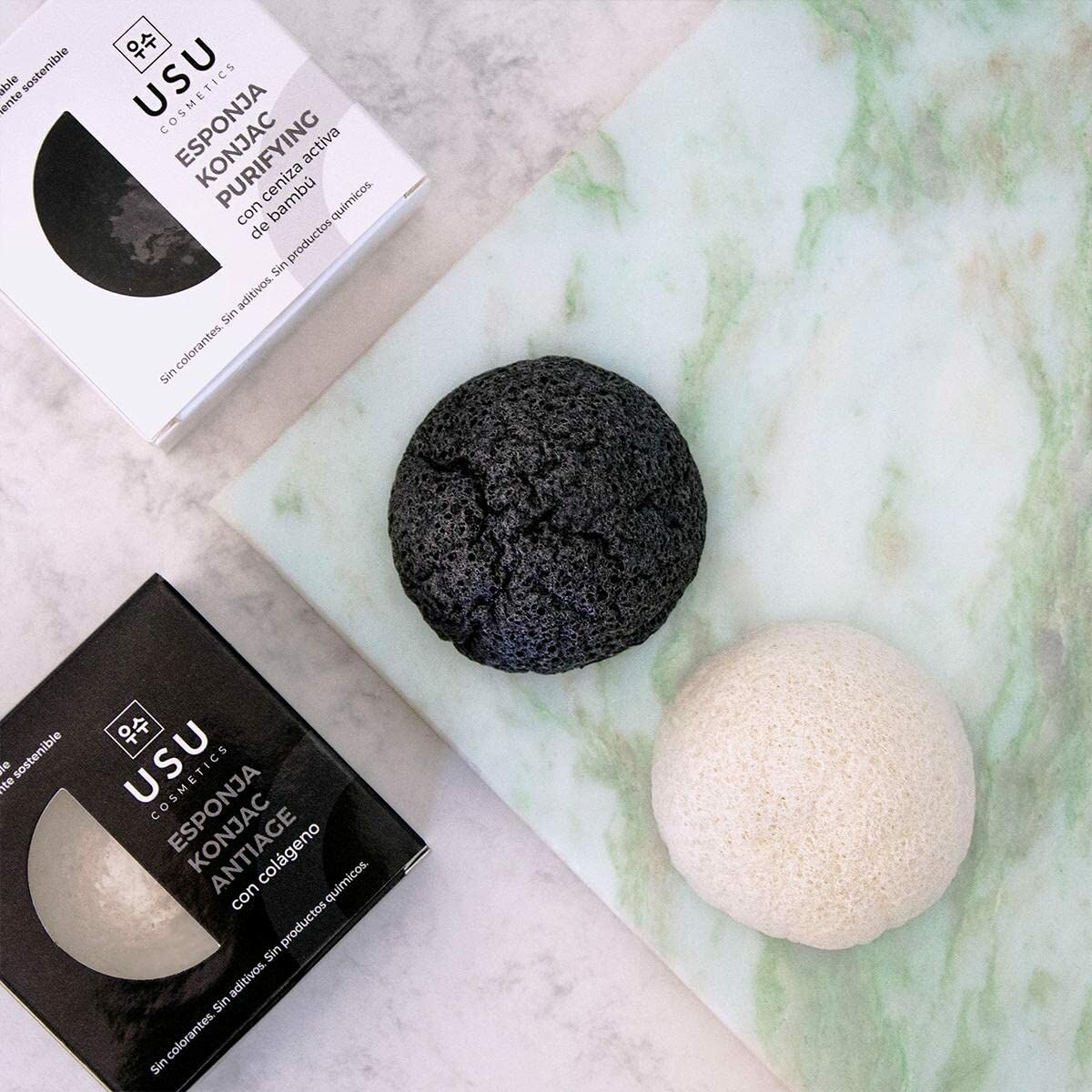 Face Sponge USU Cosmetics Konjac Moisturizing Collagen (1 Unit) product packaging