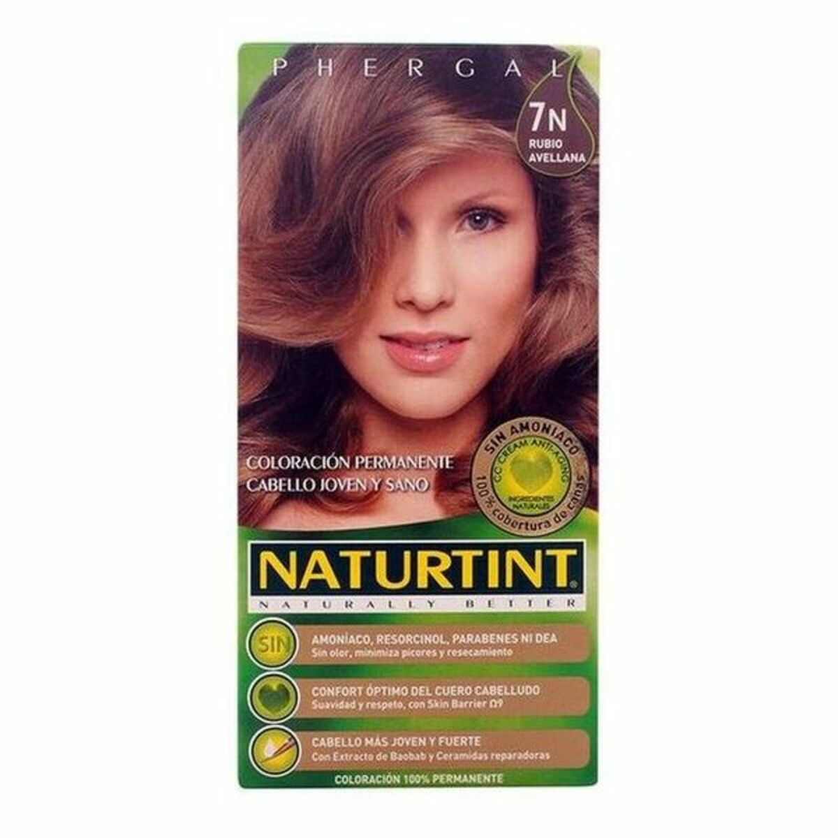 Dye No Ammonia Naturtint N Hazelnut Blonde Nº 7n Rubio Avellana Nº 7n-Rubio Avellana 170 ml for Women product packaging