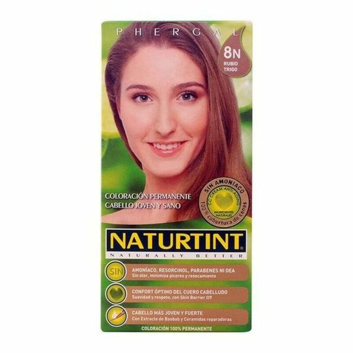 Dye No Ammonia Naturtint N Wheat Blonde Nº 8n Rubio Trigo Nº 8n-Rubio Trigo 170 ml for Women product packaging