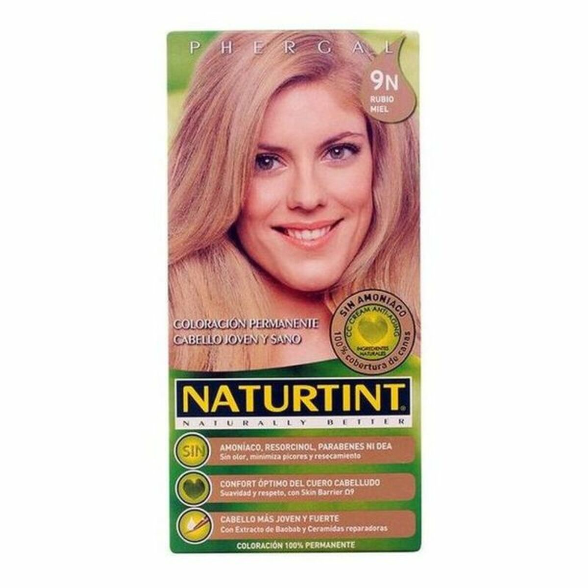 Dye No Ammonia Naturtint N Honey Blonde Nº 9n Rubio Miel Nº 9n-Rubio Miel 170 ml for Women product packaging