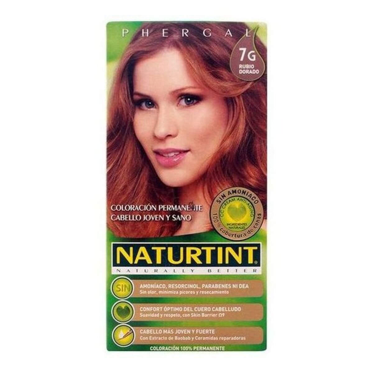 Dye No Ammonia Naturtint G Golden Blonde Nº 7g Rubio Dorado Nº 7g-Rubio Dorado 170 ml for Women product packaging