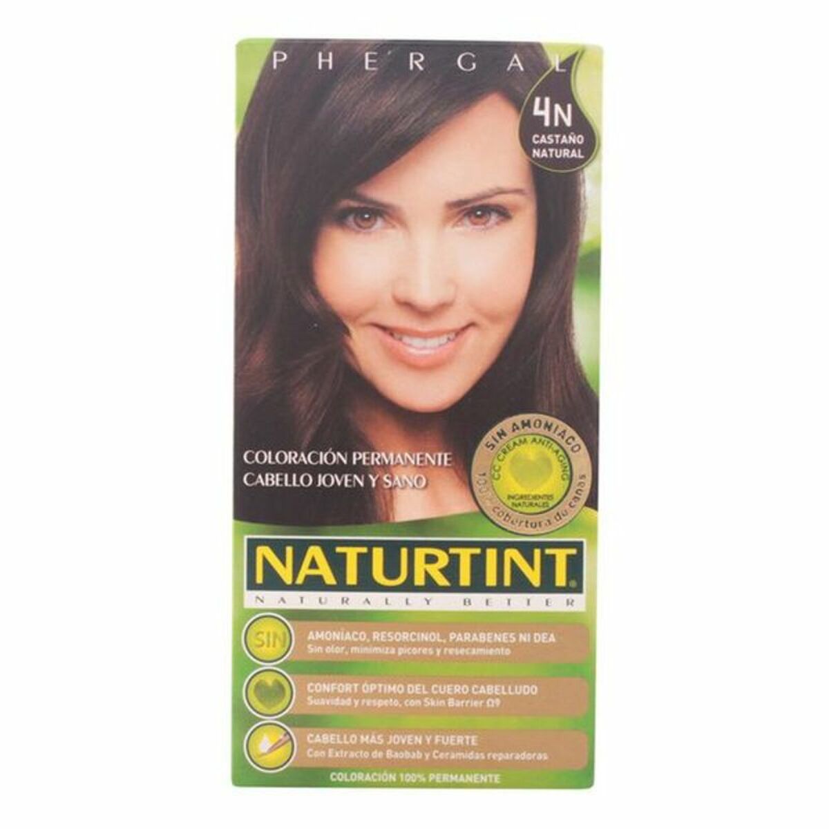 Dye No Ammonia Naturtint N Nº 4n Castano Natural Nº 4n-Castano Natural 170 ml for Women product packaging