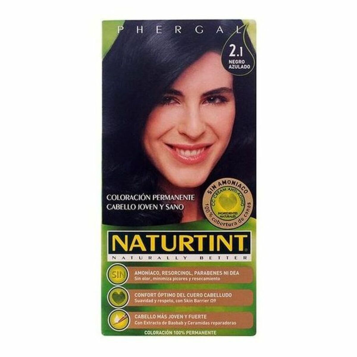 Dye No Ammonia Naturtint Blue Black 170 ml for Women product packaging