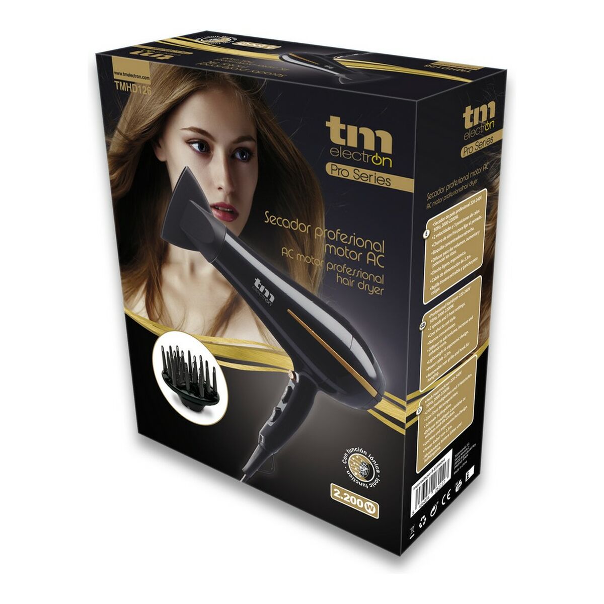 Hairdryer TM Electron 2400 W product packaging