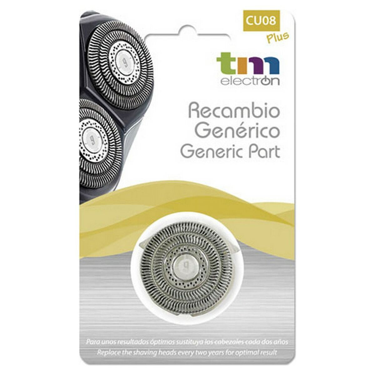 Shaving Head TM Electron product packaging