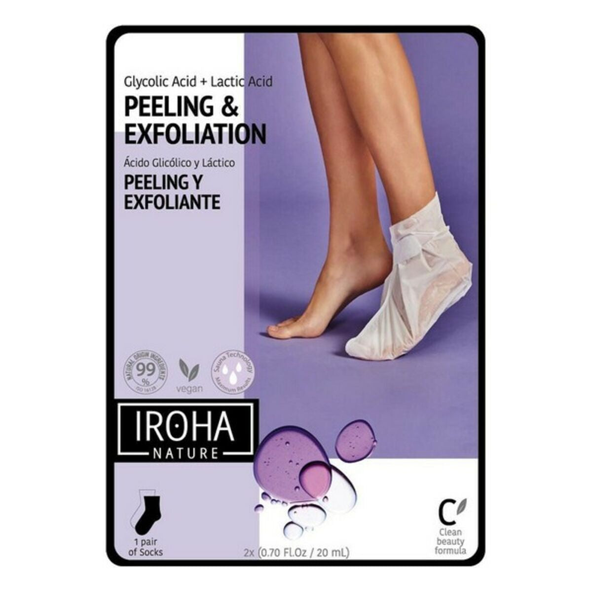 Moisturising Socks Iroha IN/FOOT-3 (1 Unit) product packaging