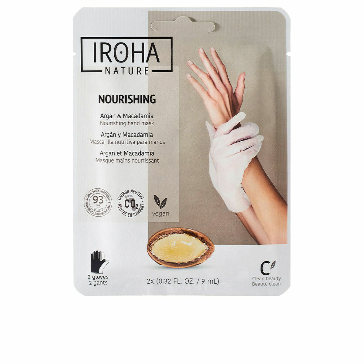 Hand Care Gloves Iroha Argan Macadamia Macadamia Argan (1 Unit) product packaging