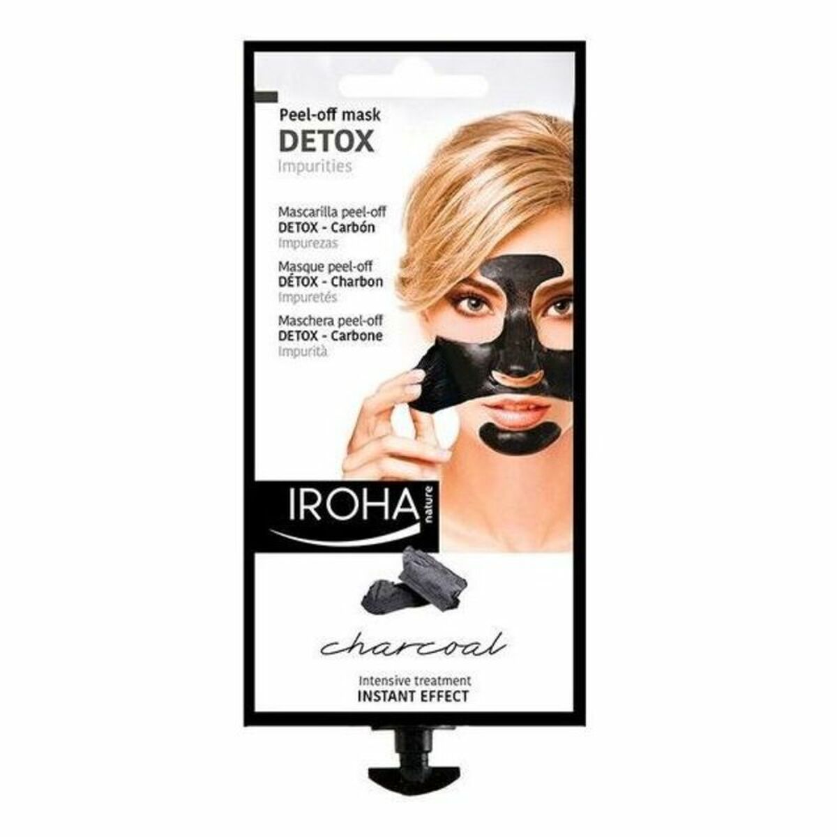Purifying Mask Detox Charcoal Black Iroha Detox Charcoal Black (1 Unit) mask packaging