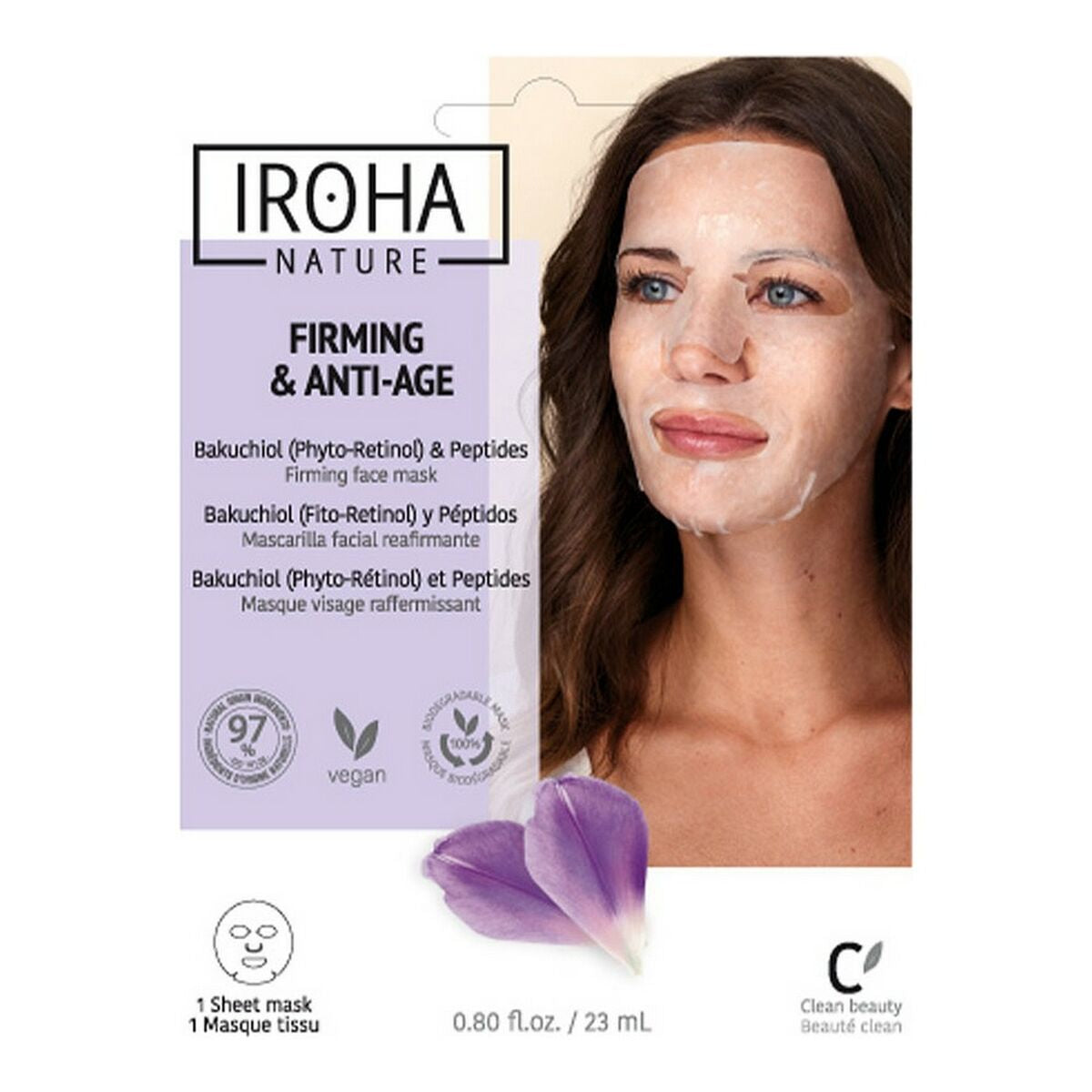 Toning Face Mask Iroha Firming Age 23 ml mask packaging