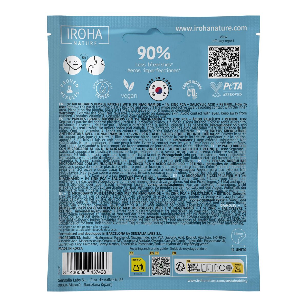 Facial Cream Iroha ACNE PRONE SKIN skincare packaging