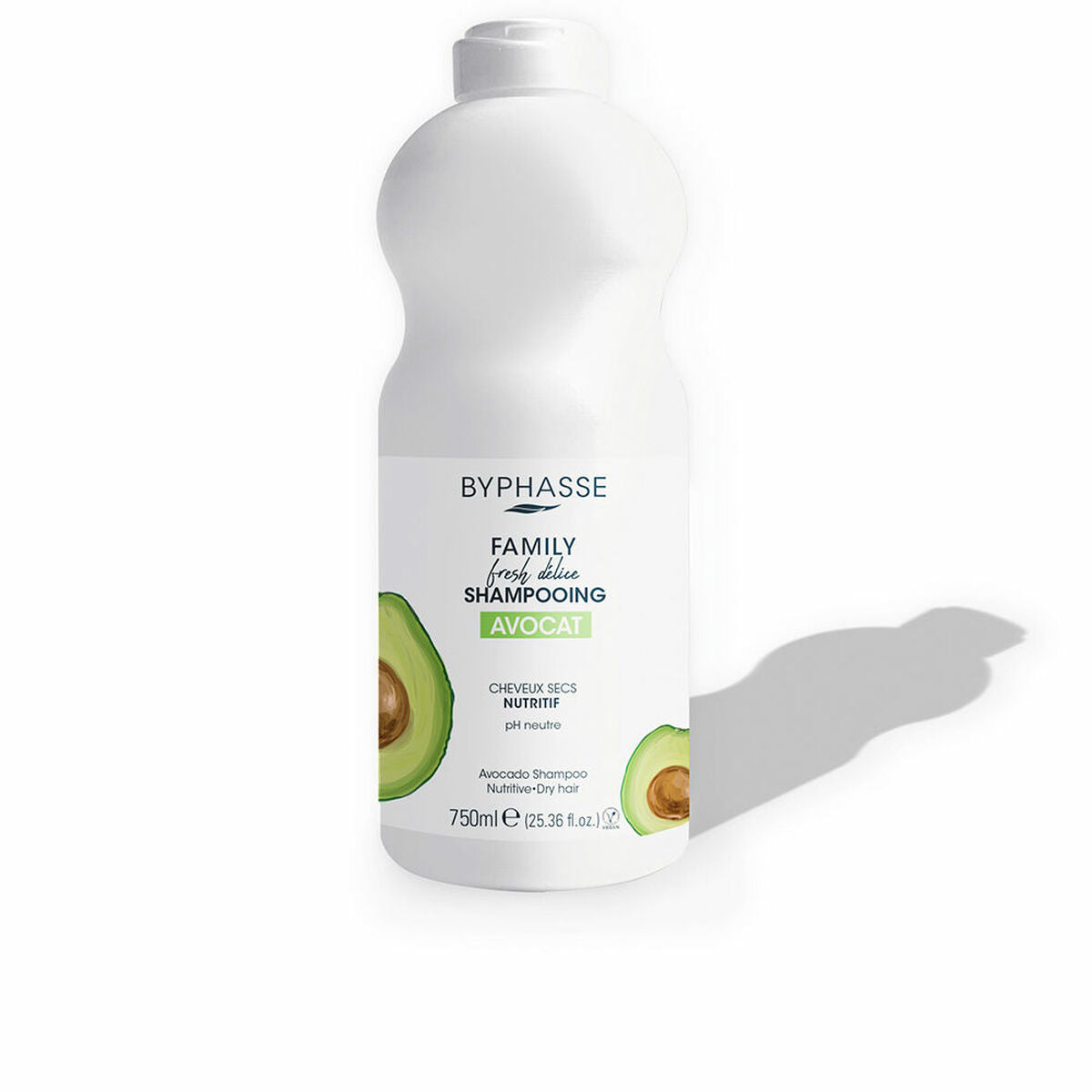 Nourishing Shampoo Byphasse Family Fresh Delice 750 ml Avocado for Women shampoo bottle