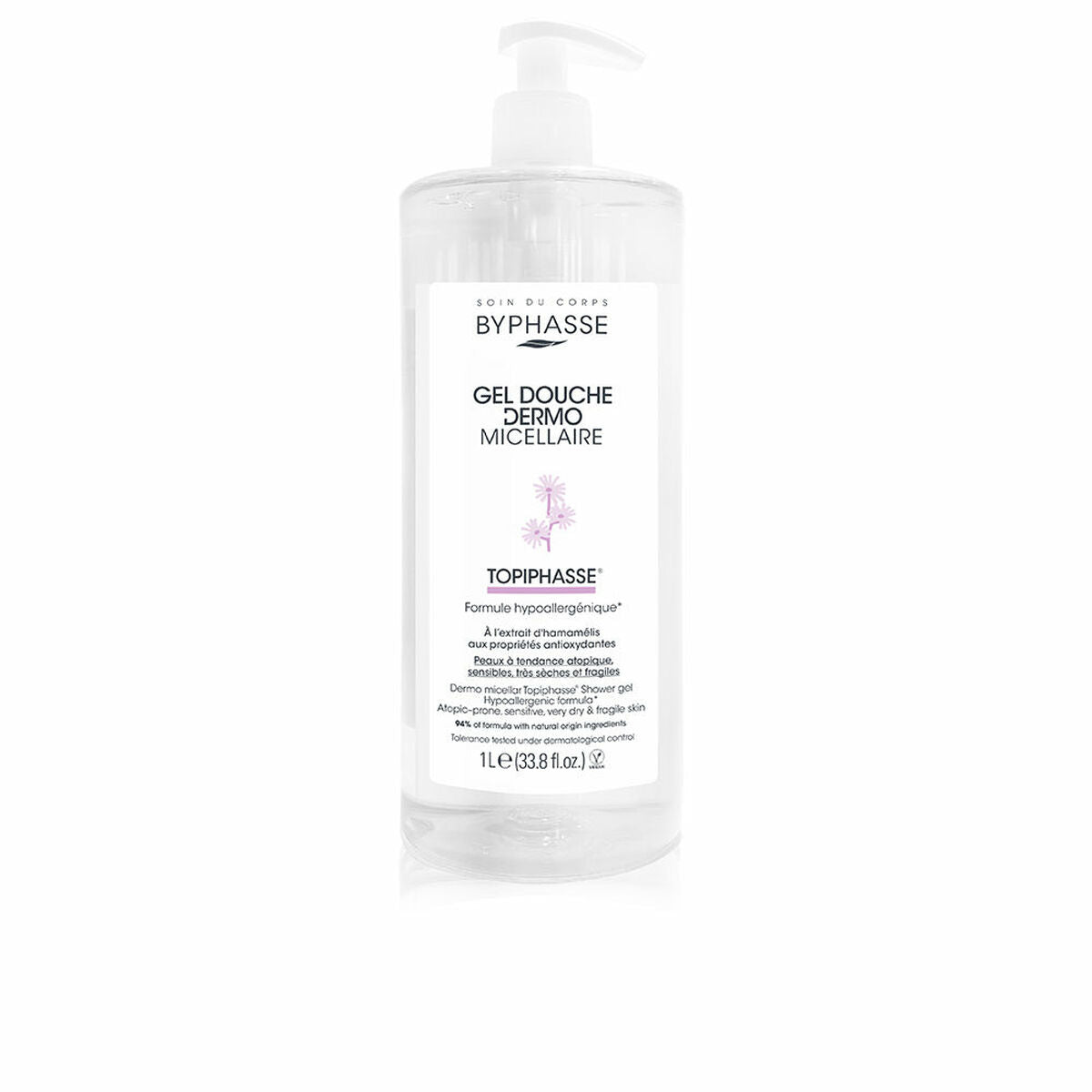 Dermoprotective Bath Gel Byphasse 1 L Micellar for Women skincare packaging