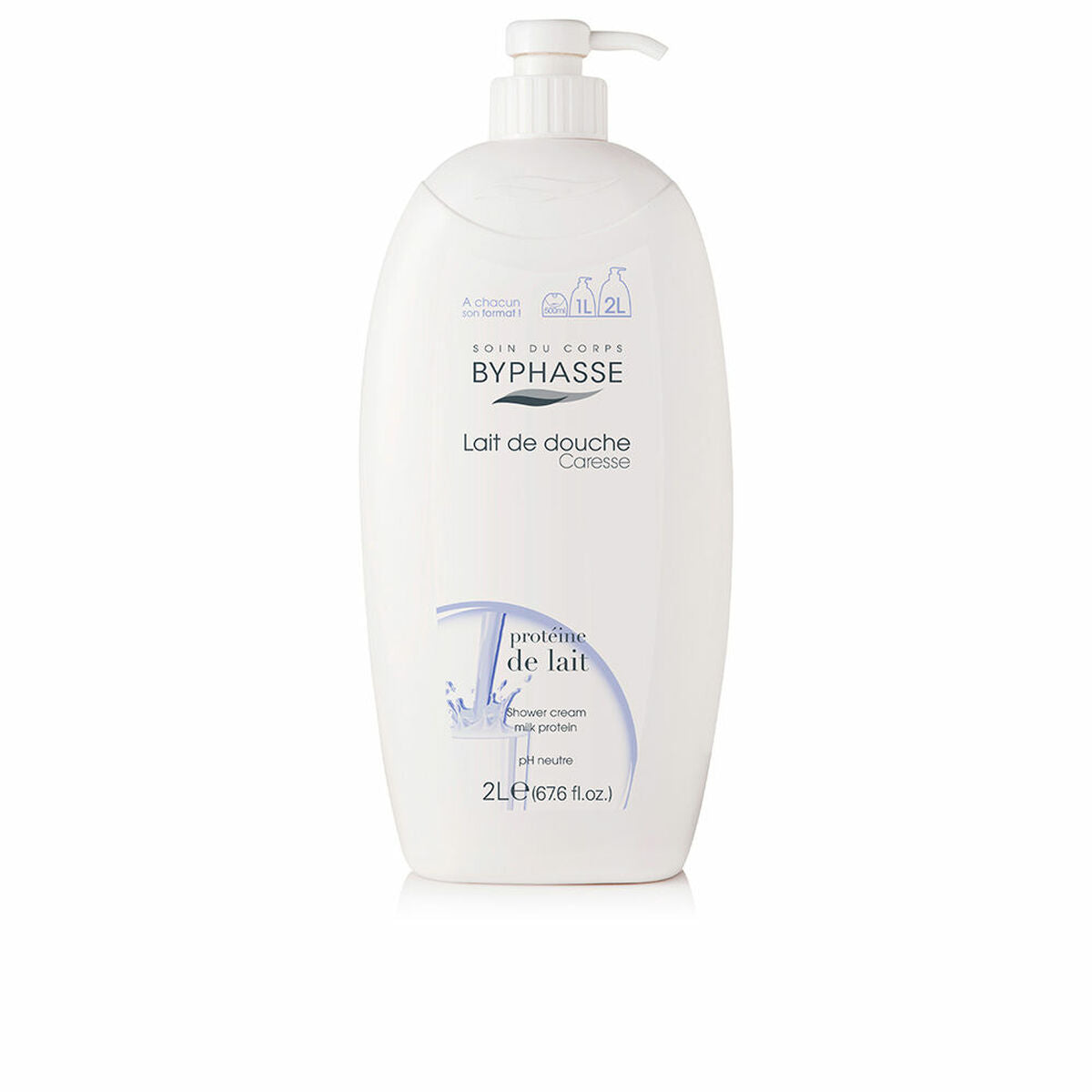 Shower Gel Byphasse Caresse Gel De Ducha 2 L Milk protein for Women skincare packaging