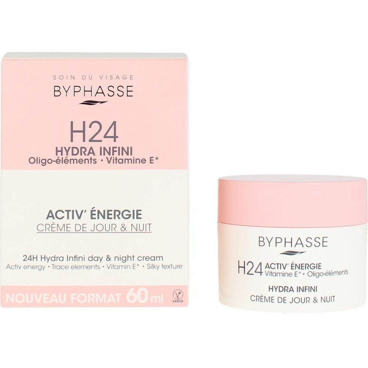 Hydrating Facial Cream Byphasse Hydra Infini 50 ml 60 ml 24 hours for Women skincare packaging