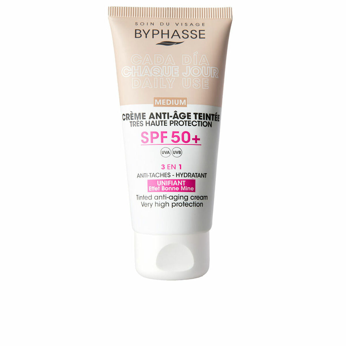 Anti-Ageing Cream Byphasse CREMA FACIAL Spf 50 Spf 50+ 50 ml for Women skincare packaging