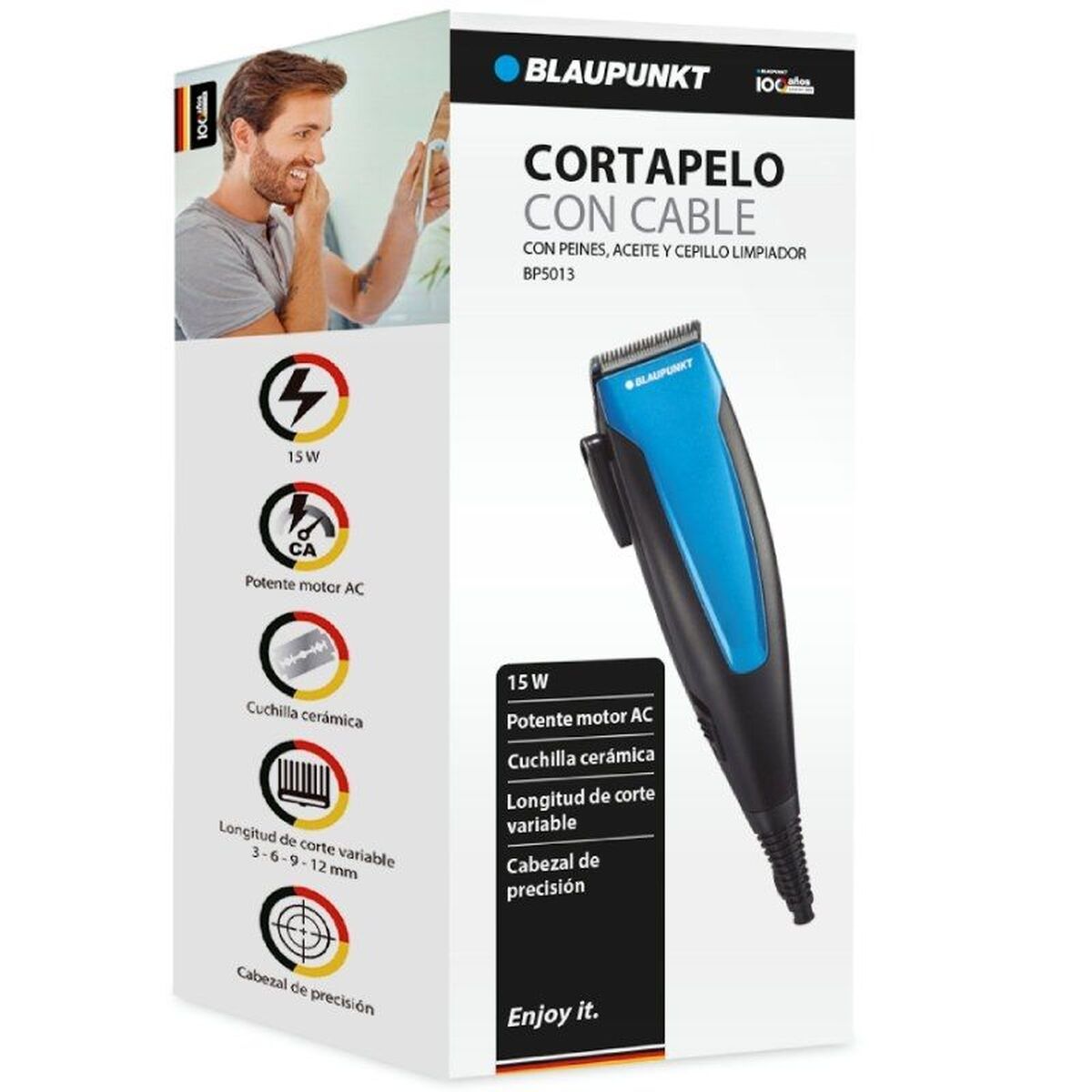 Hair Clippers Blaupunkt BP5013 6 Pieces product packaging