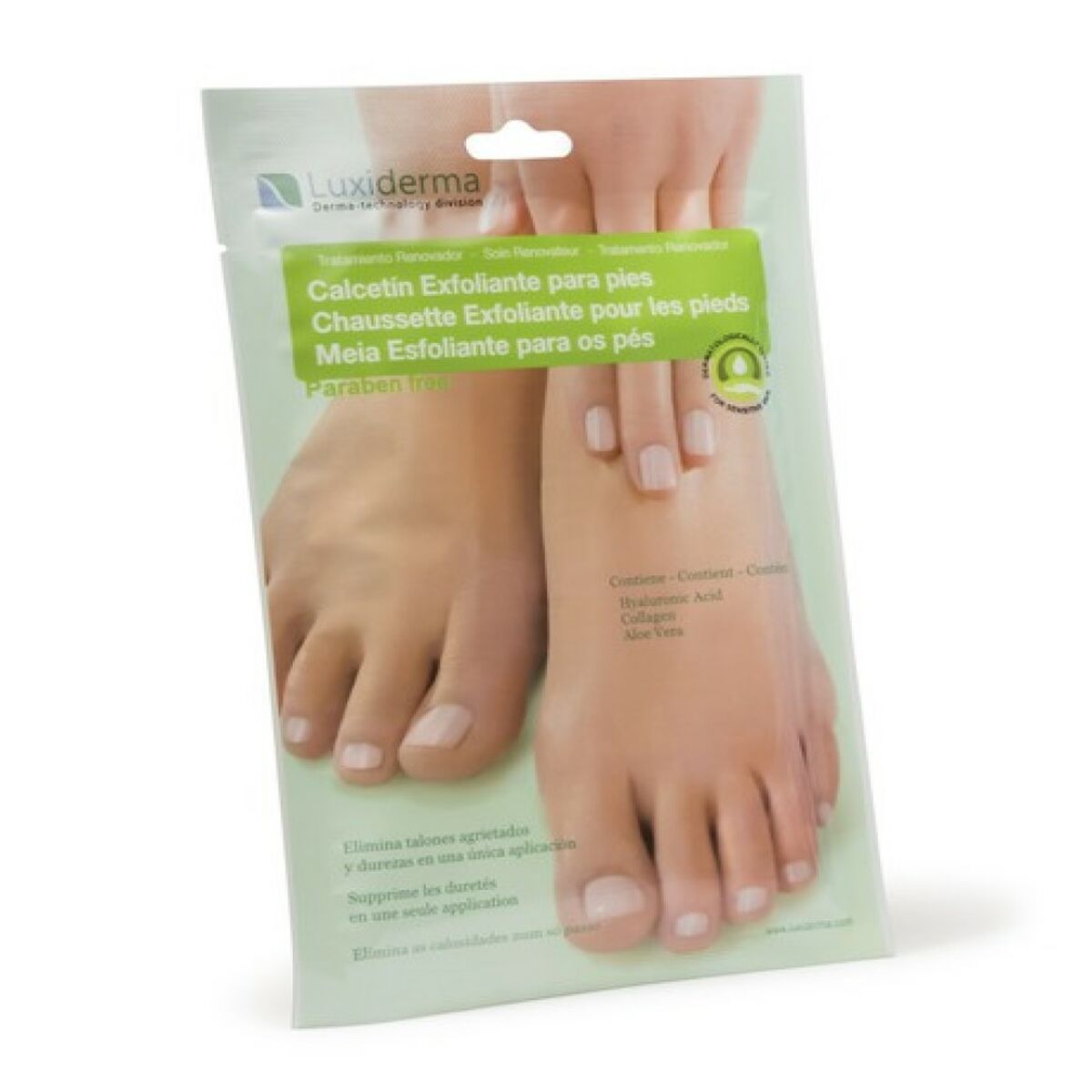 Foot Exfoliator Luxiderma Socks 2 Pieces product packaging