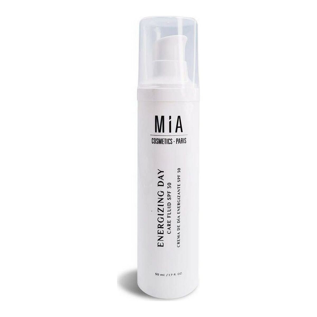Moisturising Day Cream Mia Cosmetics Paris Energizyng Day Spf 30 50 ml for Women skincare packaging