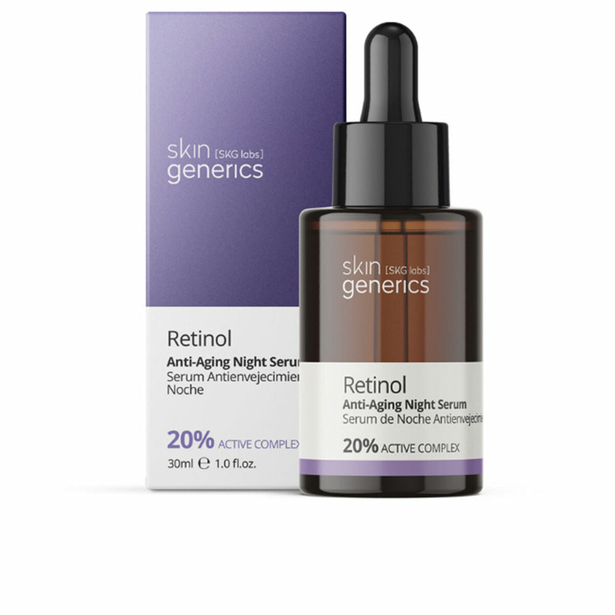Night-time Anti-ageing Serum Skin Generics Retinol 30 ml Retinol for Women serum bottle