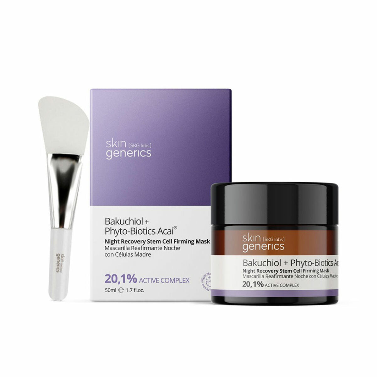 Moisturising Overnight Mask Skin Generics Bakuchiol+ Phyto-Biotics Acai 50 ml for Women mask packaging