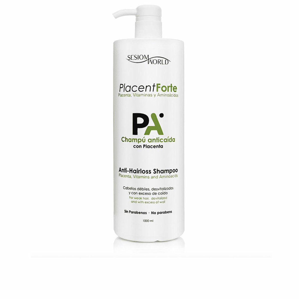 Anti-Hair Loss Shampoo SesioMWorld PLACENT FORTE 1 L shampoo bottle