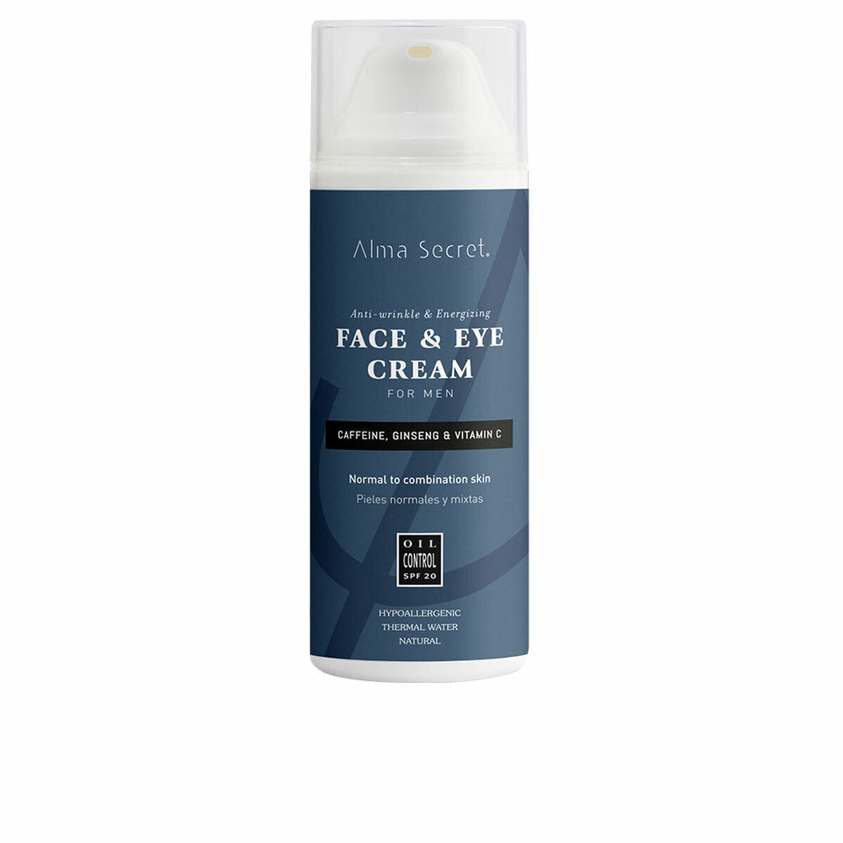 Facial Cream Alma Secret HOMBRE Spf 20 50 ml for Men skincare packaging