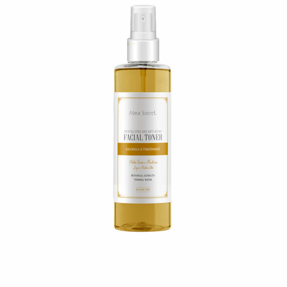 Anti-ageing Facial Toner Alma Secret Facial Toner 200 ml Revitalising Marigold Pomegranate skincare packaging