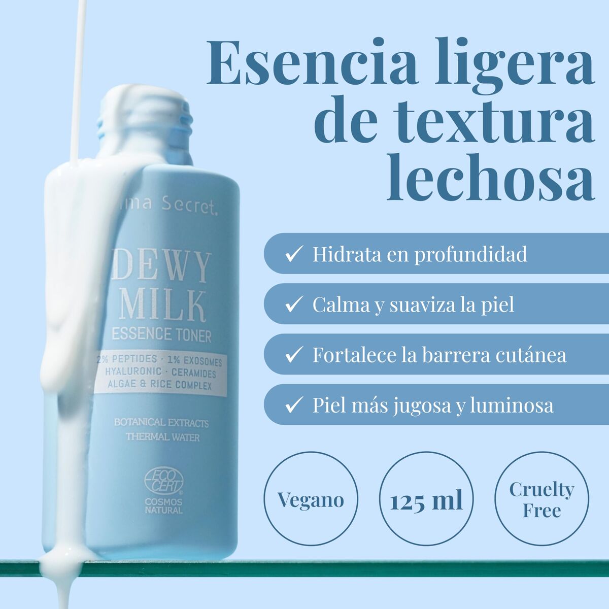 Facial Cleansing Gel Alma Secret DEWY MILK 125 ml skincare packaging