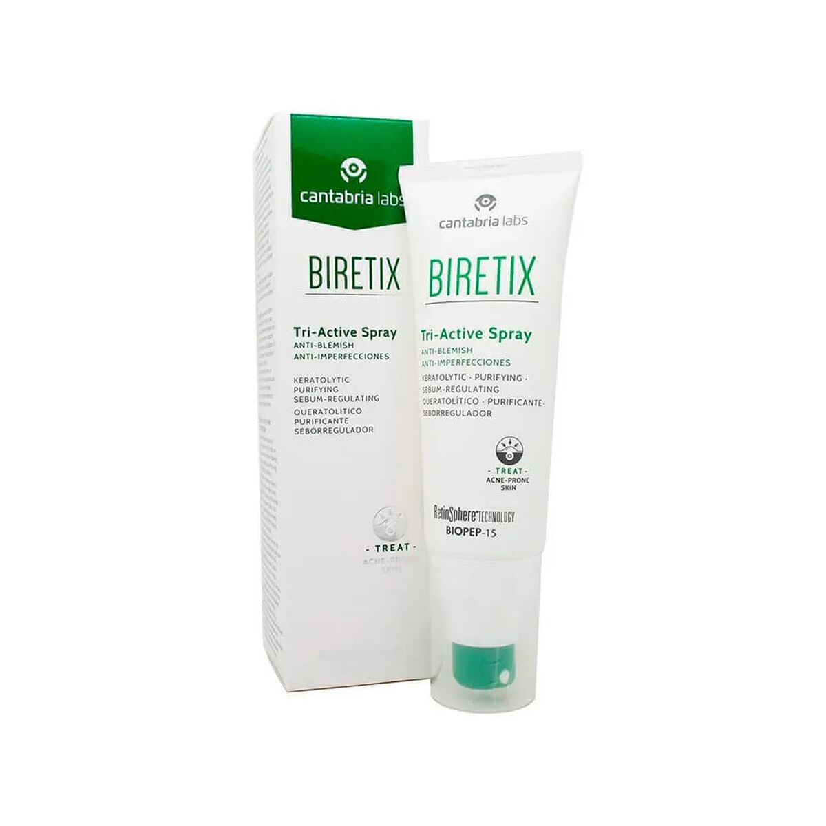 Anti-Brown Spot Care BIRETIX Tri-Active Spray 100 ml Anti-imperfections for Women product packaging